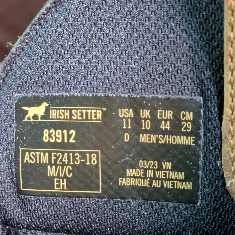 Irish Setter Marshall Boots Mens Size 11 Steel Toe WP Pull-On Work Western 83912